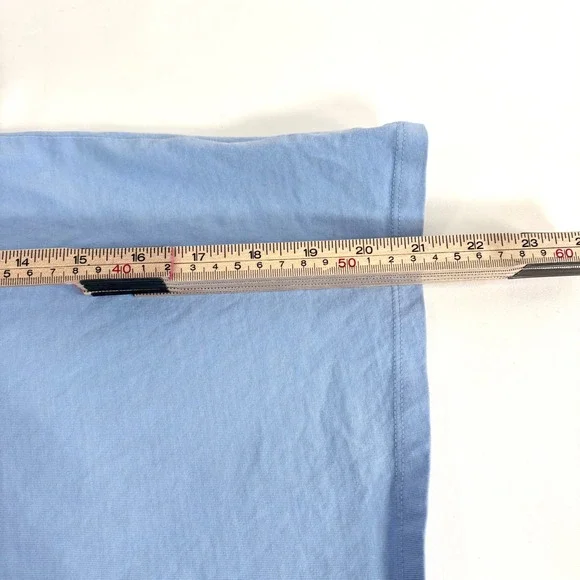 Vineyard Vines T-Shirt Light Blue Kids Large 16 Short Sleeve Pocket Sticker Back - Picture 9 of 9